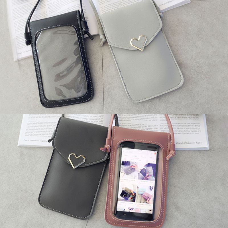 Kvinder Mode Telefontaske Touch Taske Skuldertaske Crossbody Taske