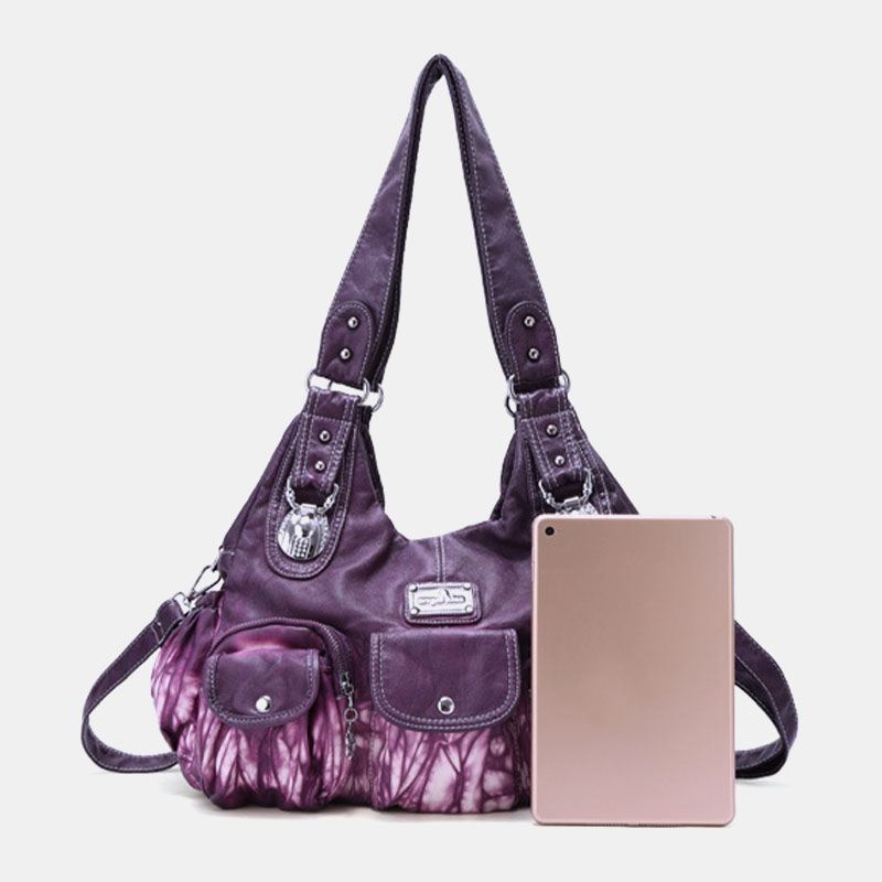 Kvinder Multi-pocket Crossbody Bag Tie Dye Skuldertaske