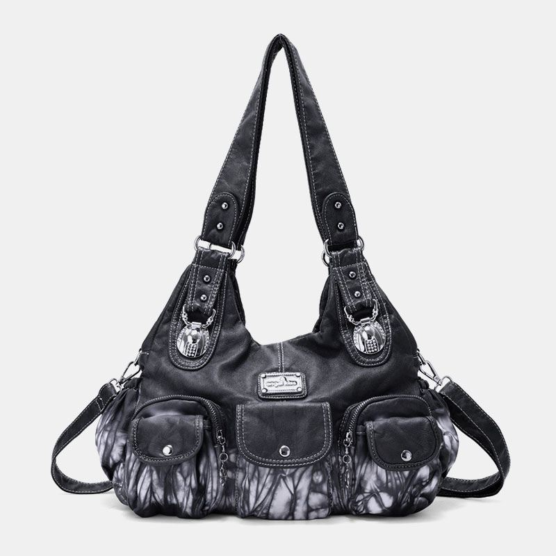 Kvinder Multi-pocket Crossbody Bag Tie Dye Skuldertaske