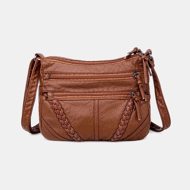 Kvinder Multi-pocket Midaldrende Vintage Crossbody Bag Skuldertaske