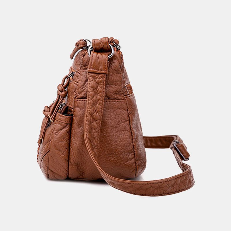 Kvinder Multi-pocket Midaldrende Vintage Crossbody Bag Skuldertaske