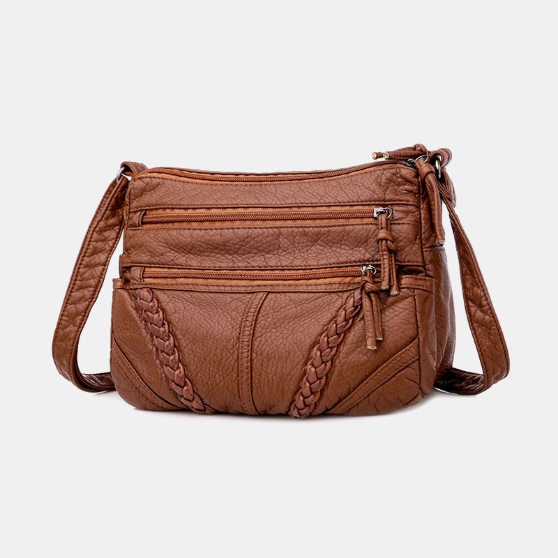 Kvinder Multi-pocket Midaldrende Vintage Crossbody Bag Skuldertaske