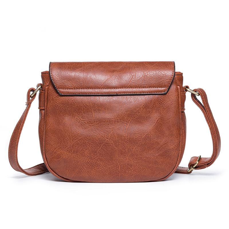 Kvinder National Pu Læder Broderi Crossbody Taske