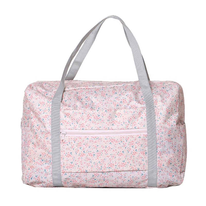 Kvinder Nylon Små Blomster Rejsetaske Blomster Duffel Bag Bagagetaske Håndtaske