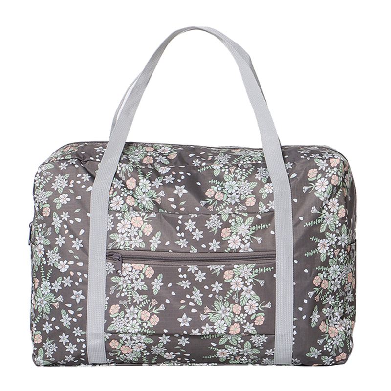 Kvinder Nylon Små Blomster Rejsetaske Blomster Duffel Bag Bagagetaske Håndtaske