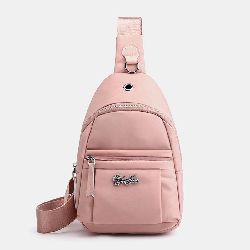 Kvinder Nylon Vandtæt Brysttaske Crossbody Taske