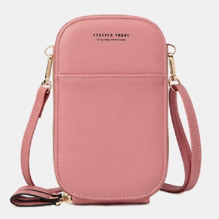 Kvinder Oval Ensfarvet Casual Telefontaske Crossbody-tasker Skuldertaske Clutch-tasker