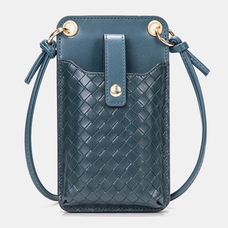 Kvinder Pu-læder Anti-tyveri Multi-card Slot Kortholder 6.5 Tommer Telefontaske Crossbody Taske Skuldertaske