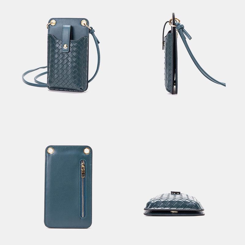 Kvinder Pu-læder Anti-tyveri Multi-card Slot Kortholder 6.5 Tommer Telefontaske Crossbody Taske Skuldertaske