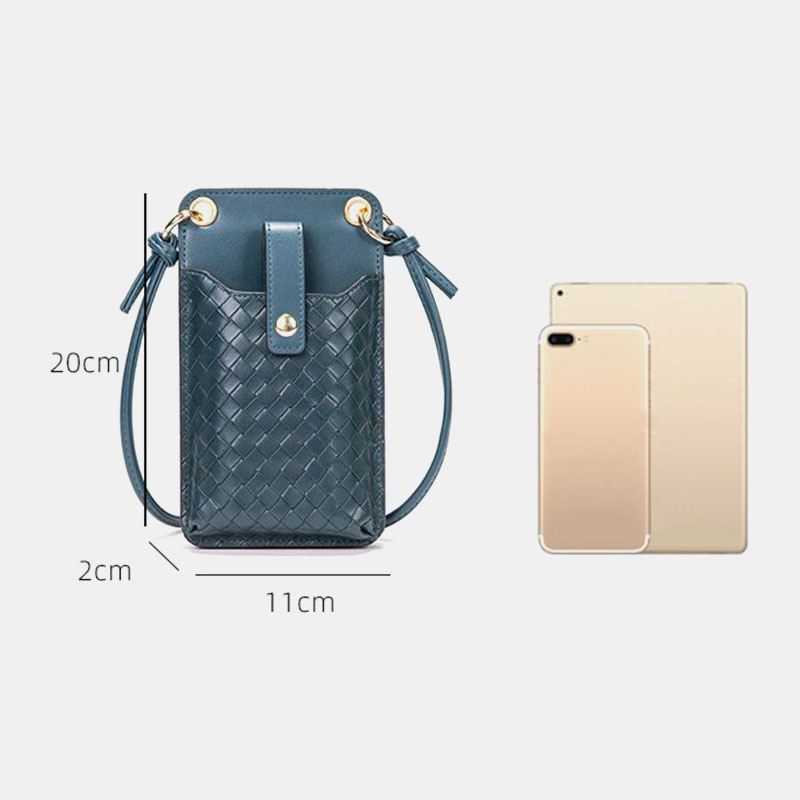 Kvinder Pu-læder Anti-tyveri Multi-card Slot Kortholder 6.5 Tommer Telefontaske Crossbody Taske Skuldertaske