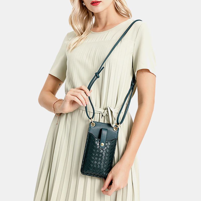 Kvinder Pu-læder Anti-tyveri Multi-card Slot Kortholder 6.5 Tommer Telefontaske Crossbody Taske Skuldertaske