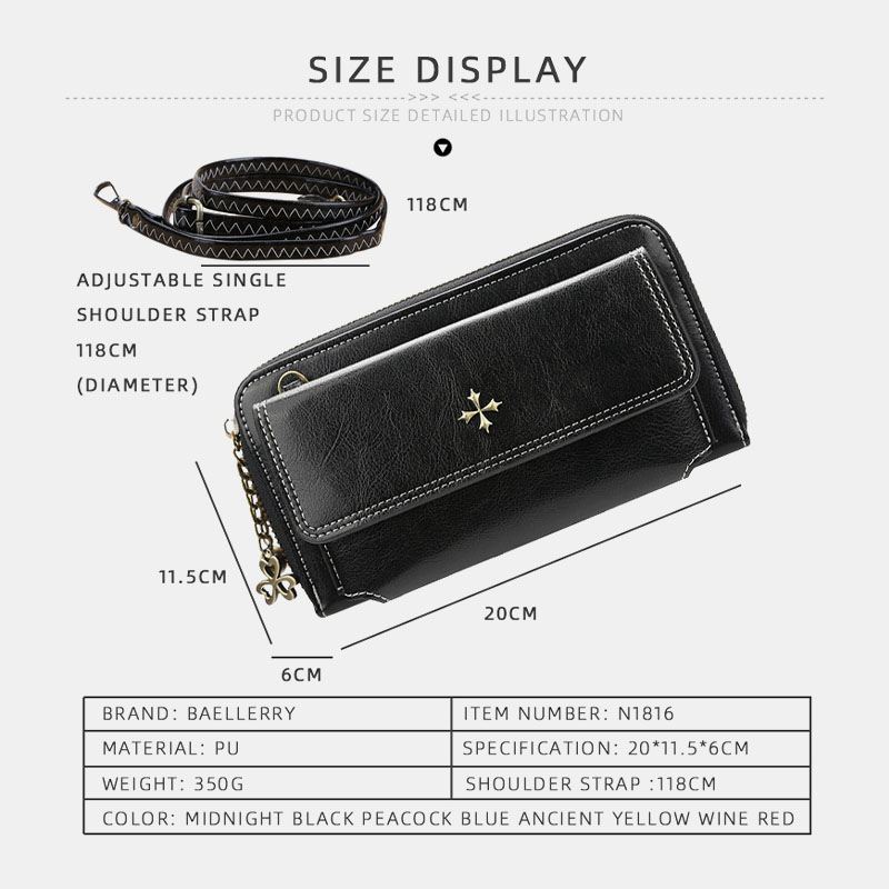 Kvinder Pu Læder Cross Blomster Tassel Stor Kapacitet Multi-card Slot Telefontaske Crossbody Bag Skuldertaske