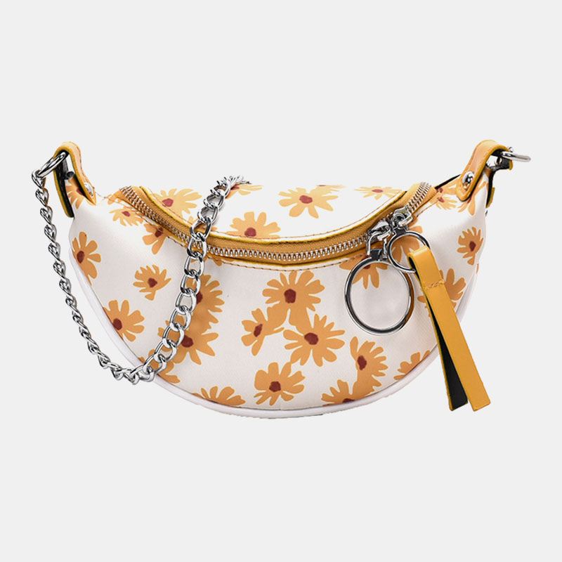 Kvinder Pu Summer Small Daisies Brysttaske