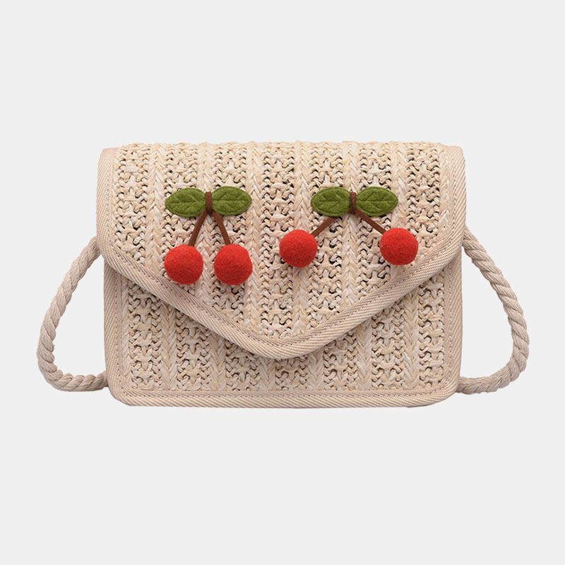 Kvinder Rejser Sommer Beach Weave Straw Crossbody Taske