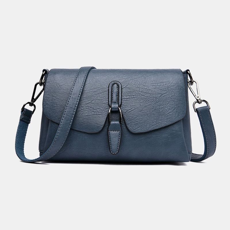 Kvinder Retro Kunstlæder Vandtæt Magnetisk Snap Skuldertaske 6.5 Tommer Telefontaske Crossbody Taske