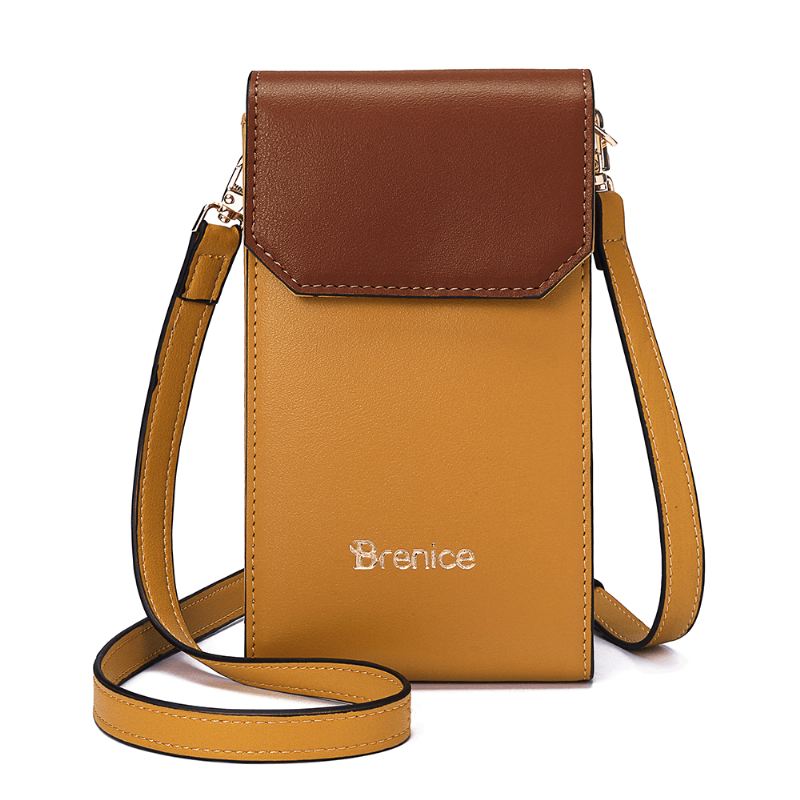 Kvinder Solid Flap Card Bag Telefontaske Crossbody Bag