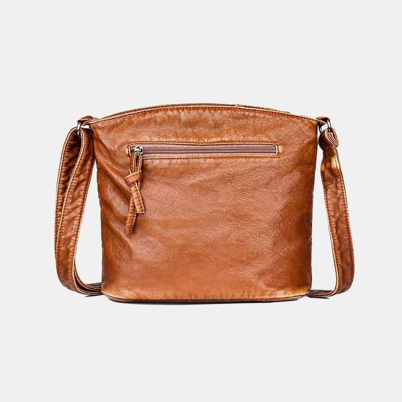 Kvinder Solid Multi-pocket Midaldrende Crossbody Bag Skuldertaske