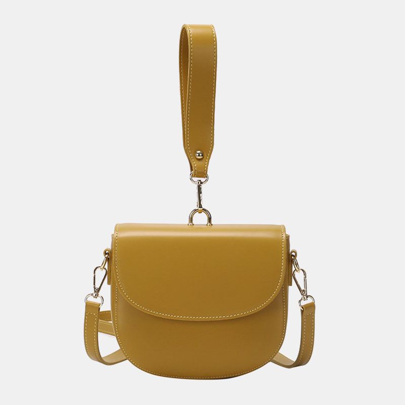 Kvinder Uregelmæssig Form Solid Saddle Bag Satchel Skuldertaske