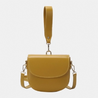 Kvinder Uregelmæssig Form Solid Saddle Bag Satchel Skuldertaske