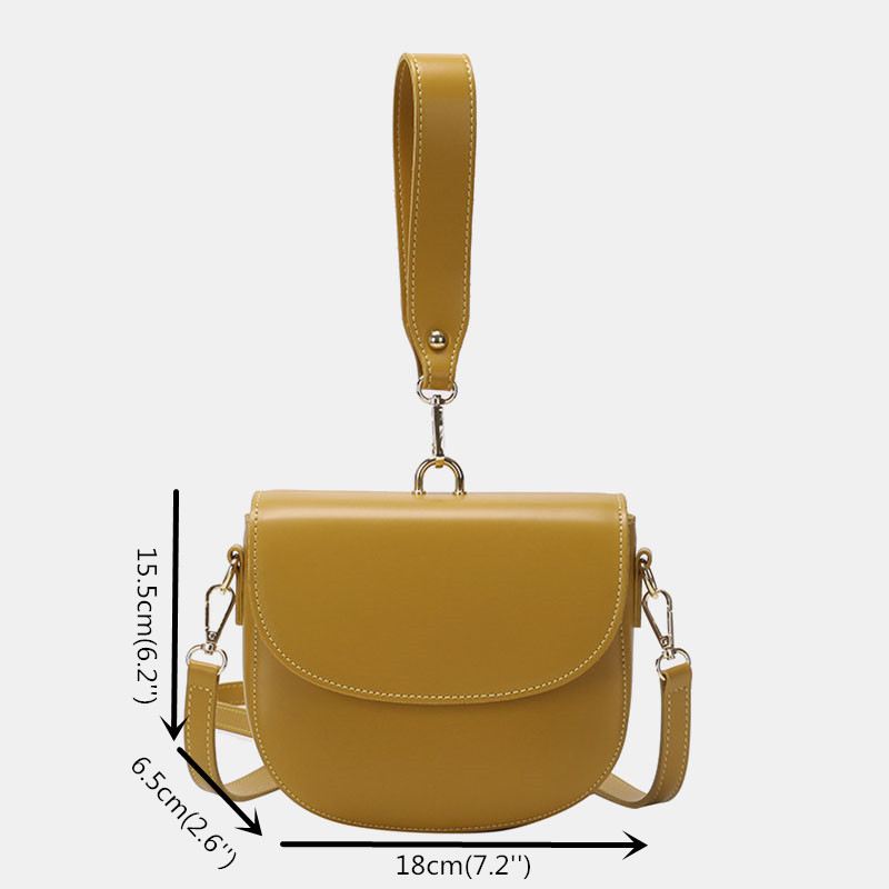 Kvinder Uregelmæssig Form Solid Saddle Bag Satchel Skuldertaske