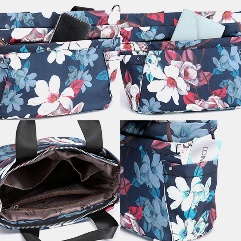 Kvinder Vandtæt Multi-pocket Printet Casual Håndtaske Crossbody Taske