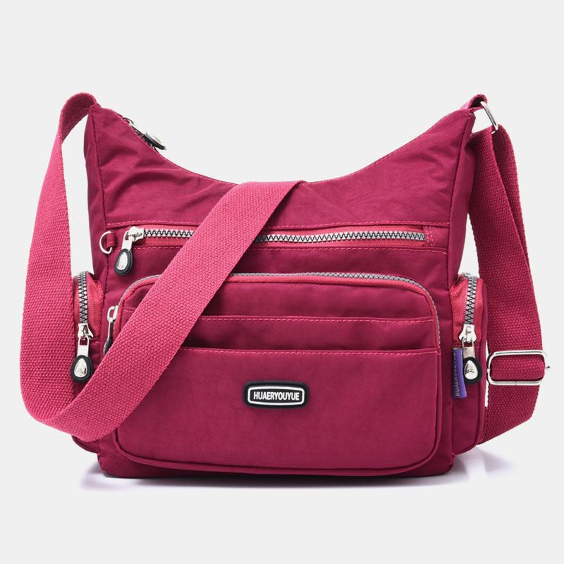 Kvinder Vandtæt Multi-pocket Solid Casual Crossbody Bag Skuldertaske