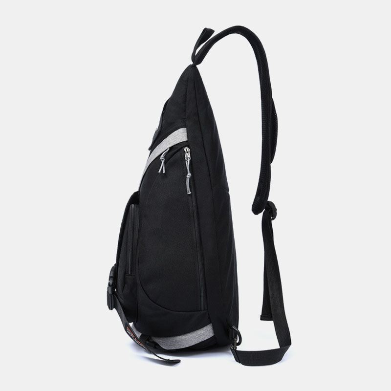 Mænd 2 Stk Usb-opladningshovedtelefon Stor Kapacitet Multifunktion Vandtæt Crossbody-taske Brysttaske Sling Bag