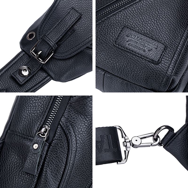 Mænd Ægte Læder Alligator Mønster Skuldertaske Leisure Business Crossbody Taske Dokumentmappe