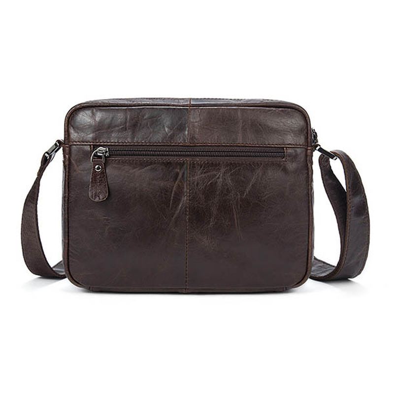 Mænd Ægte Læder Fritid Retro Mode Skulder Crossbody Taske