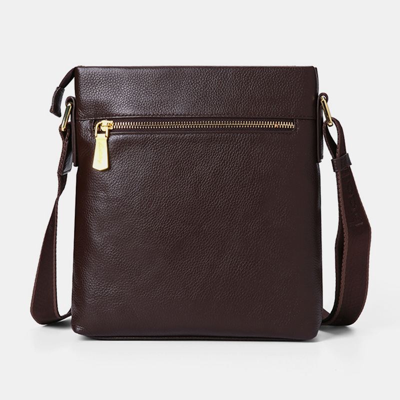 Mænd Ægte Læder Ko Læder Anti-theft Crossbody Bag Skuldertaske