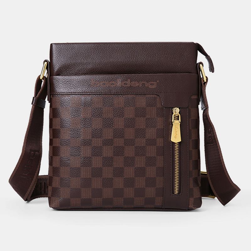 Mænd Ægte Læder Ko Læder Anti-theft Crossbody Bag Skuldertaske