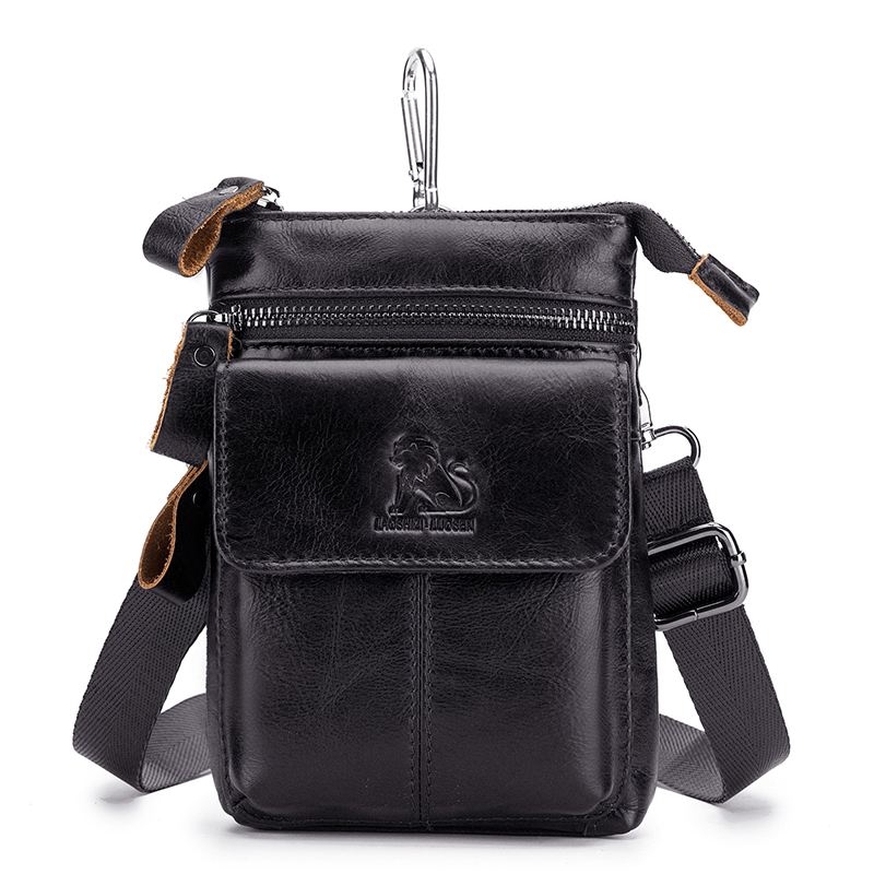 Mænd Ægte Læder Multi-carry Crossbody Taske Kohud Taske