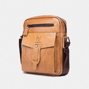 Mænd Ægte Læder Multi-pocket Anti-theft Crossbody Bag Skuldertaske