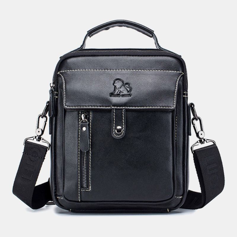 Mænd Ægte Læder Multi-pocket Vandtæt Vintage Håndtaske Crossbody Taske Skuldertaske