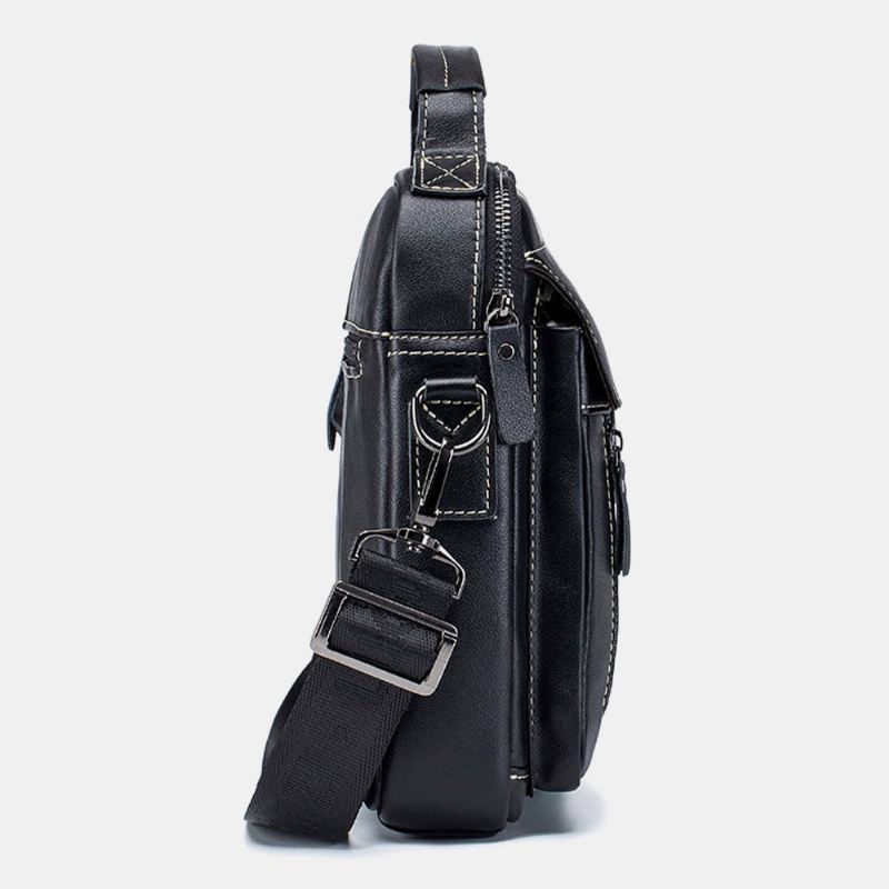 Mænd Ægte Læder Multi-pocket Vandtæt Vintage Håndtaske Crossbody Taske Skuldertaske