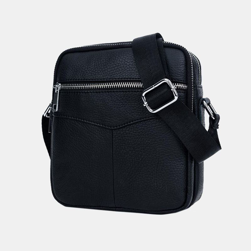 Mænd Ægte Læder Multifunktion Vandtæt Anti-tyveri Telefontaske Crossbody Taske Skuldertaske