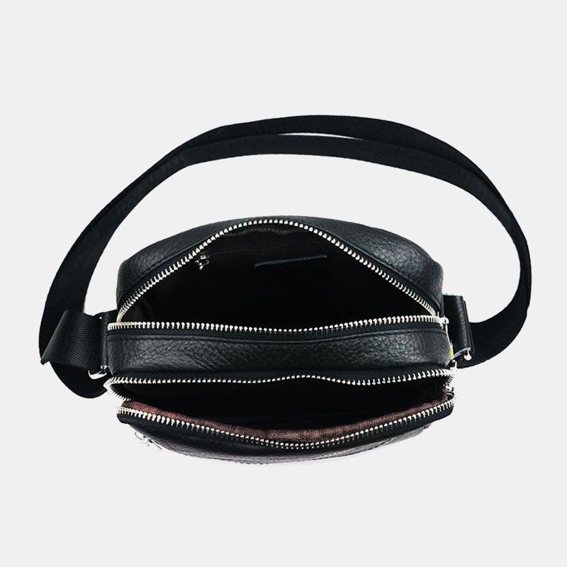 Mænd Ægte Læder Multifunktion Vandtæt Anti-tyveri Telefontaske Crossbody Taske Skuldertaske