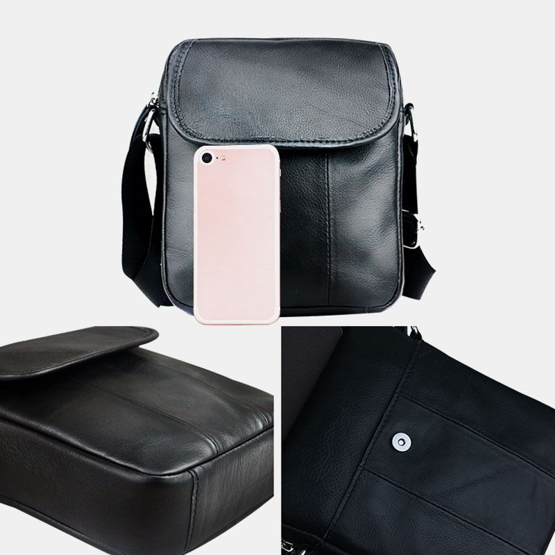 Mænd Ægte Læder Vandtæt Multifunktion Anti-theft Casual Crossbody Taske Skuldertaske