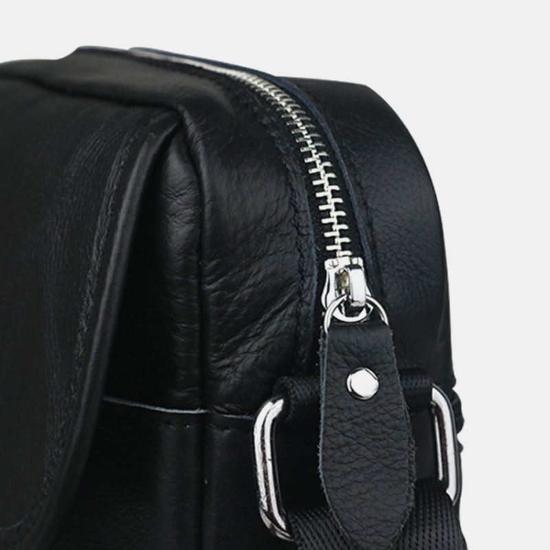 Mænd Ægte Læder Vandtæt Multifunktion Anti-theft Casual Crossbody Taske Skuldertaske