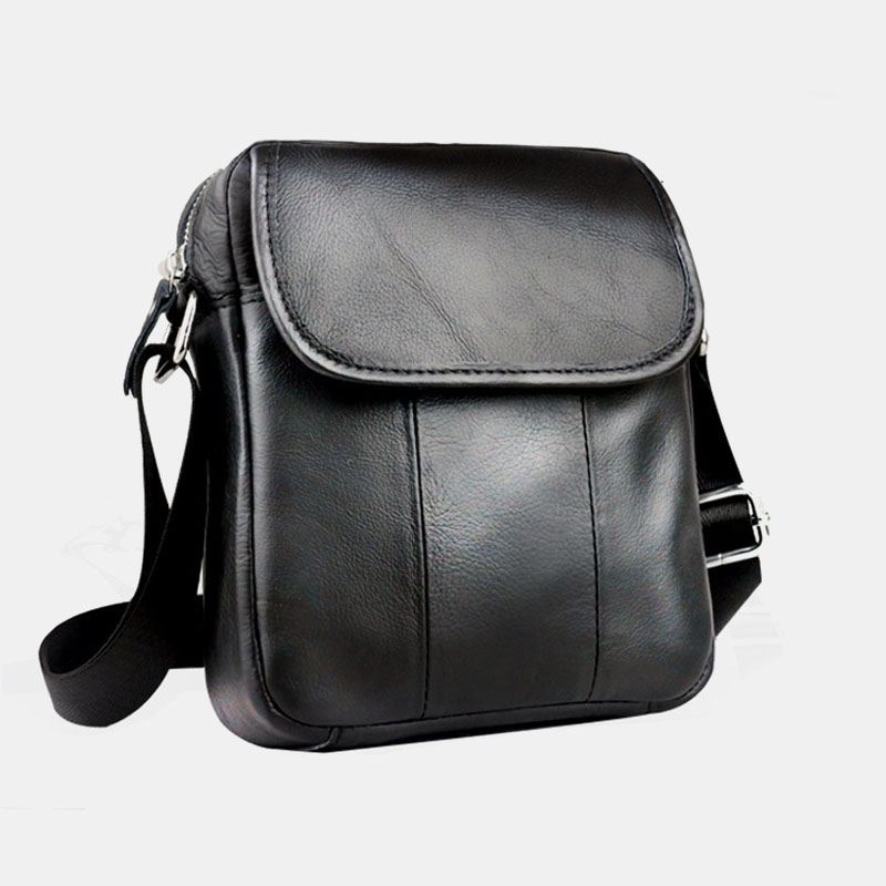 Mænd Ægte Læder Vandtæt Multifunktion Anti-theft Casual Crossbody Taske Skuldertaske