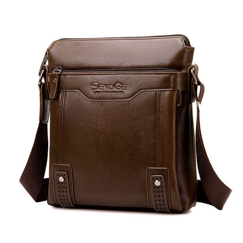 Mænd Business Messenger Bag Solid Crossbody Skuldertaske