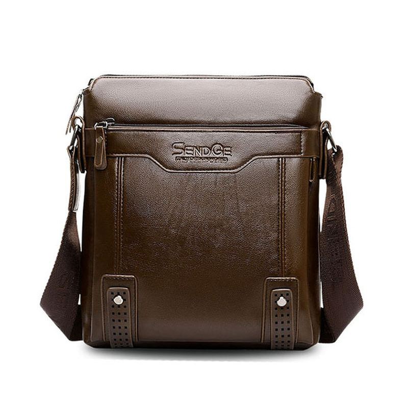 Mænd Business Messenger Bag Solid Crossbody Skuldertaske