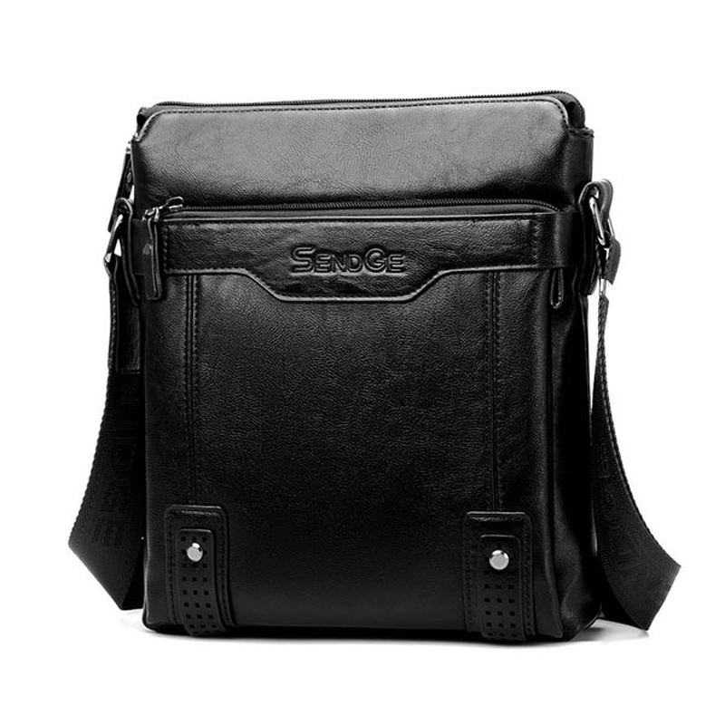 Mænd Business Messenger Bag Solid Crossbody Skuldertaske