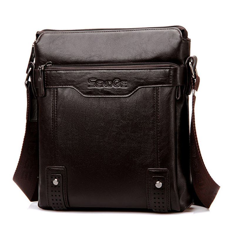 Mænd Business Messenger Bag Solid Crossbody Skuldertaske