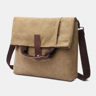 Mænd Canvas Anti-theft Vandafvisende Vintage Messenger Bag Skuldertaske Crossbody Bag Håndtaske