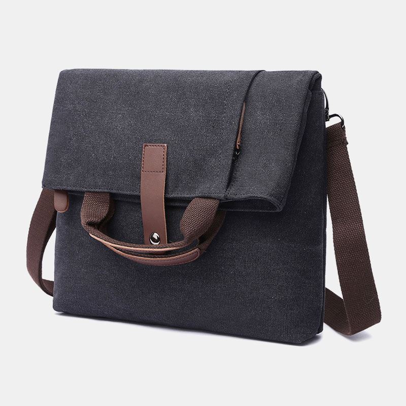 Mænd Canvas Anti-theft Vandafvisende Vintage Messenger Bag Skuldertaske Crossbody Bag Håndtaske