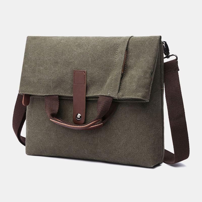 Mænd Canvas Anti-theft Vandafvisende Vintage Messenger Bag Skuldertaske Crossbody Bag Håndtaske