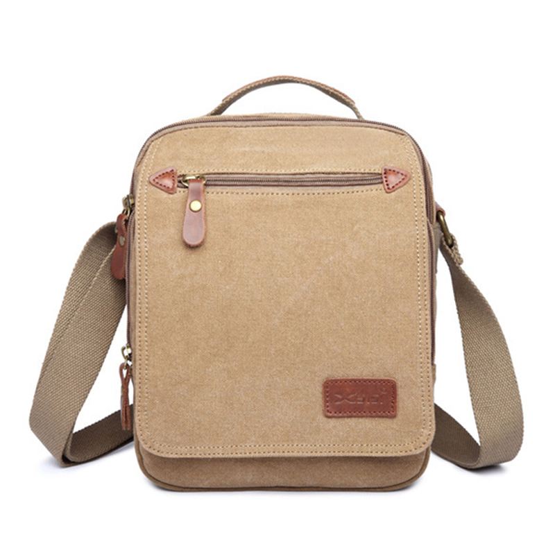 Mænd Canvas Håndtaske Ipad Taske Outdoor Crossbody Taske