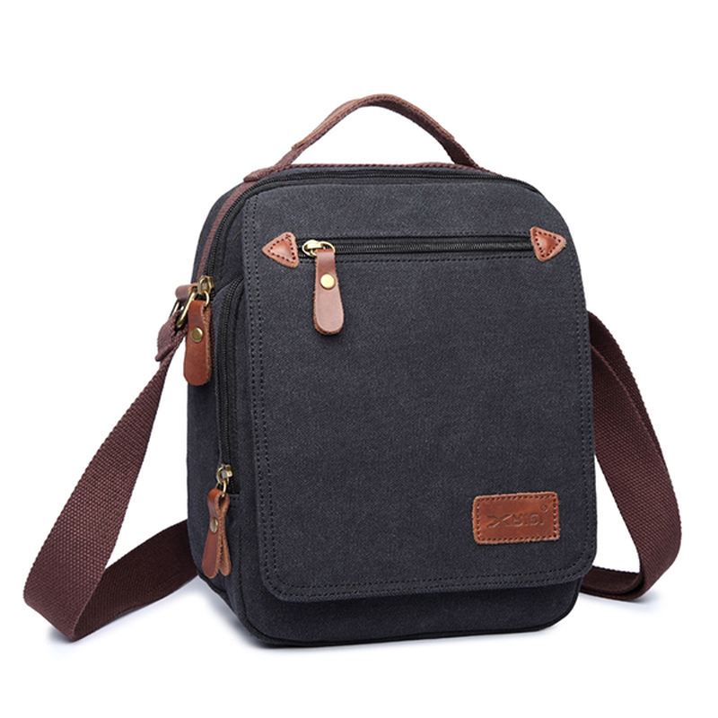 Mænd Canvas Håndtaske Ipad Taske Outdoor Crossbody Taske