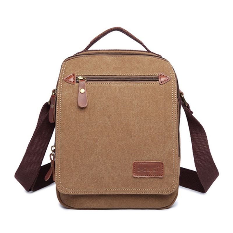 Mænd Canvas Håndtaske Ipad Taske Outdoor Crossbody Taske